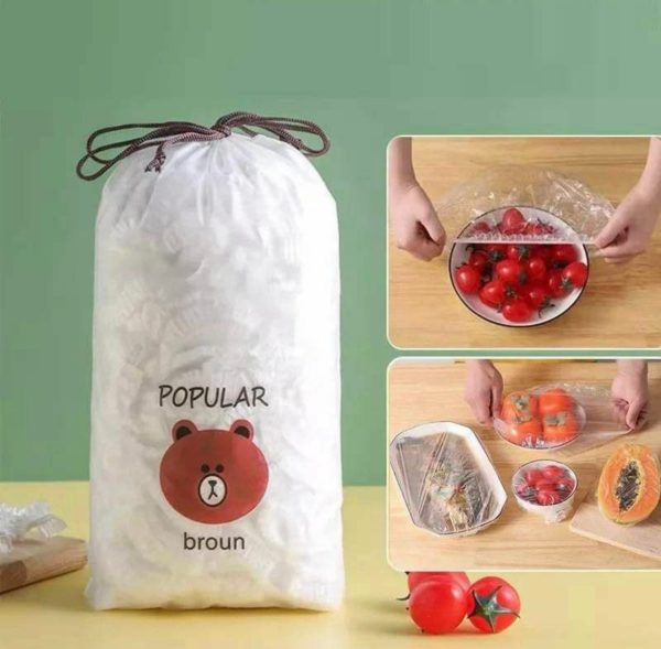 100pcs/bag Disposable Plastic Wrap Household For Vegetable