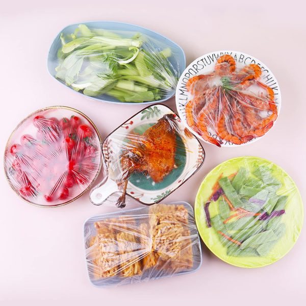 100pcs/bag Disposable Plastic Wrap Household For Vegetable