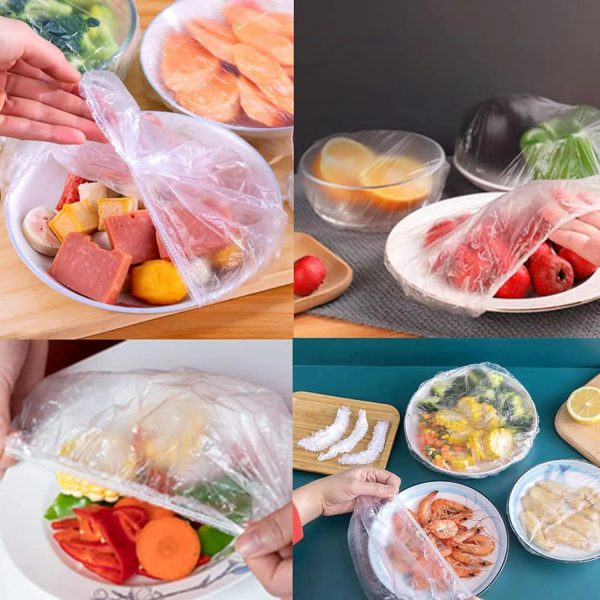 100pcs/bag Disposable Plastic Wrap Household For Vegetable