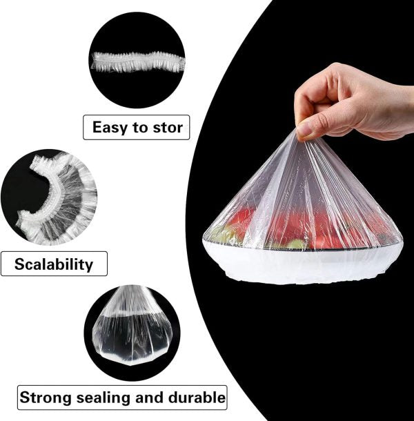 100pcs/bag Disposable Plastic Wrap Household For Vegetable