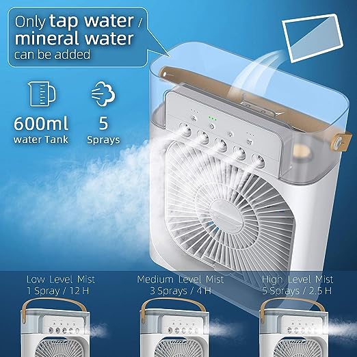 Portable 3 In 1 Fan Air Conditioner Household Small Air Cooler