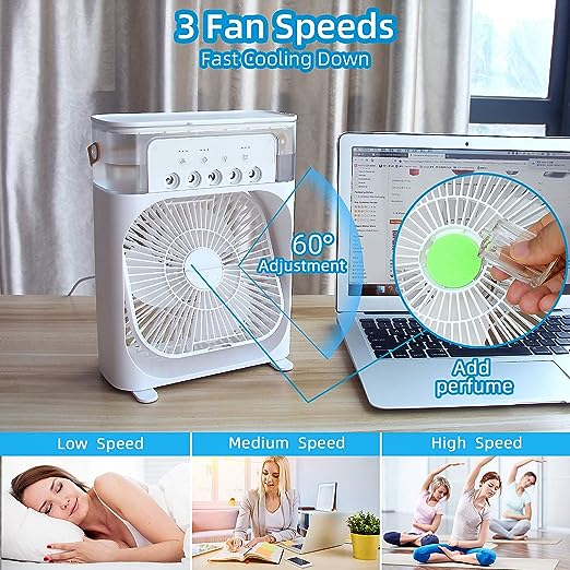 Portable 3 In 1 Fan Air Conditioner Household Small Air Cooler